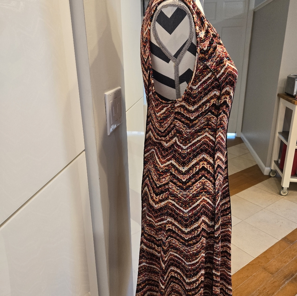 Multicolor Chevron Pattern Dress SIZE XL - Picture 4 of 5